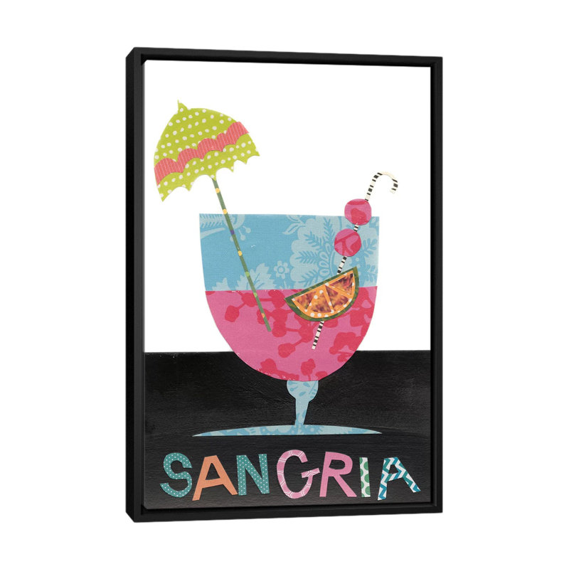 «Mix Me a Drink V» par Regina Moore, impression sur toile tendue, H 26 po x l 18 po x P 1,5 po, Toile avec cadre noir