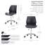 Chaise de travail pivotante rembourrée Cleome-28473951