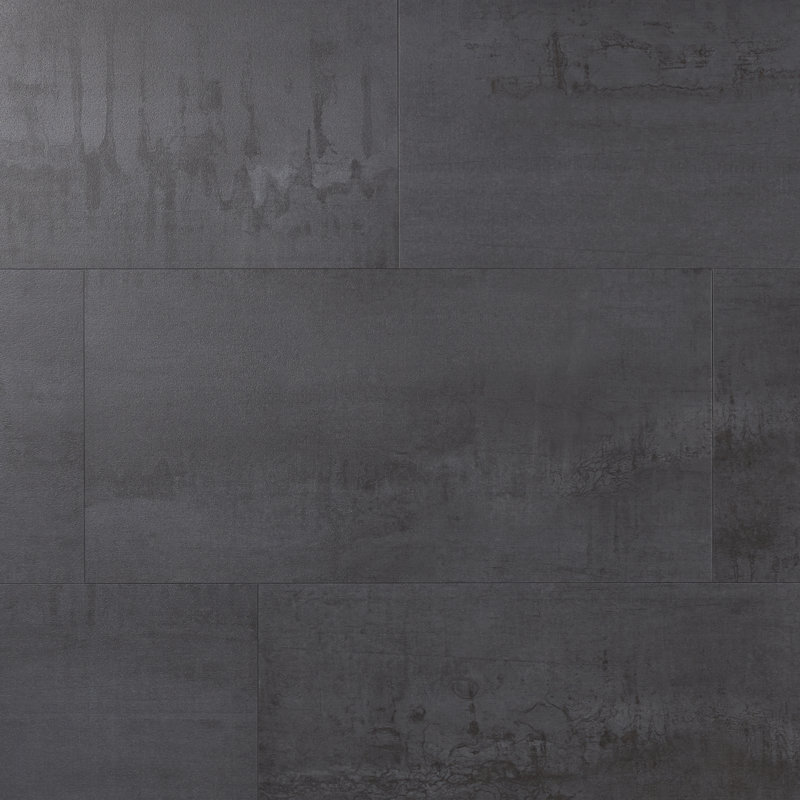 Angela Harris Alloy LVT 11.9 In. X 23.9 In. Loose Lay Matte Luxury Vinyl Floor Tile (22 Sq. Ft. / Case), Matte Black