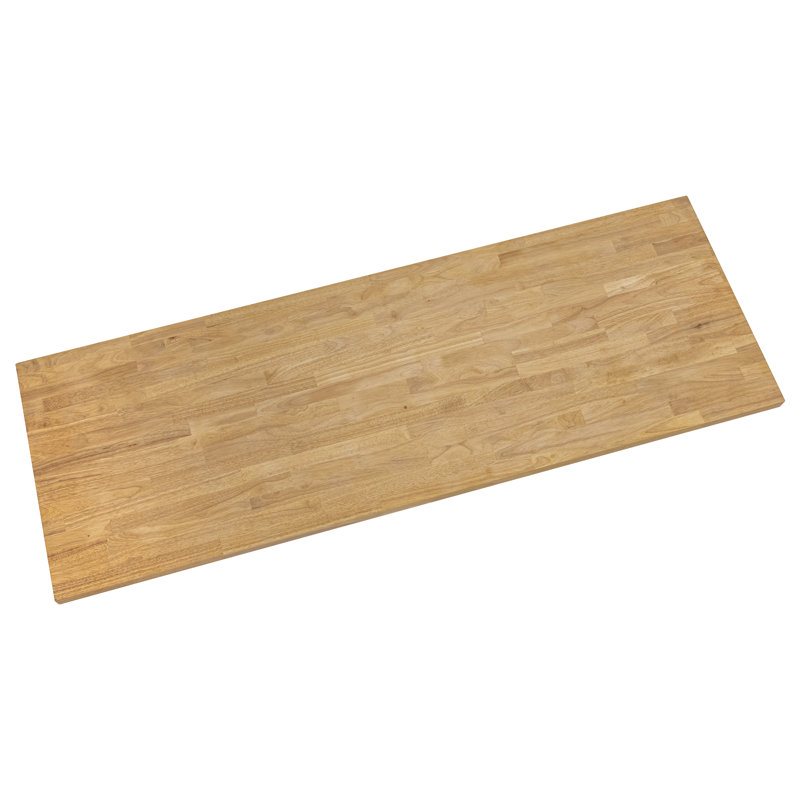 Hevea Prestain Beach Blonde 6 Ft. L X 25 In. D X 1.5 In. T Finished Butcher Block Countertop