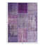 Hand Knotted Patchwork Area Rug in Purple