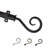 Modern Curl Adjustable Single Curtain Rod-6257495-6257497