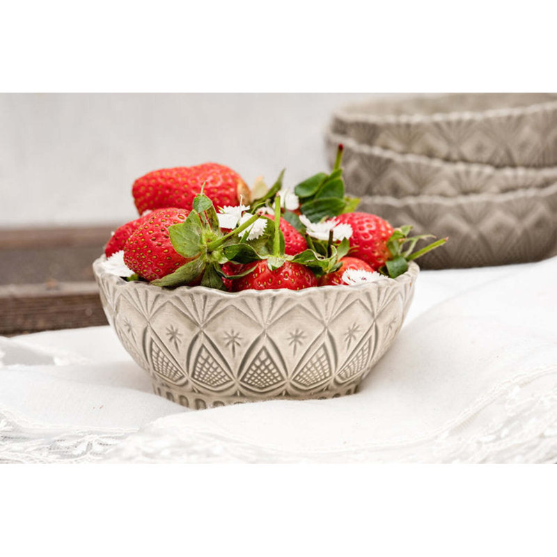 Vintage Inspired Ceramic Handmade Ceramic Rice Bowl, Gray