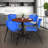 Cain Round X-Base Breakroom Table & 4 M Stack Chairs-32520519