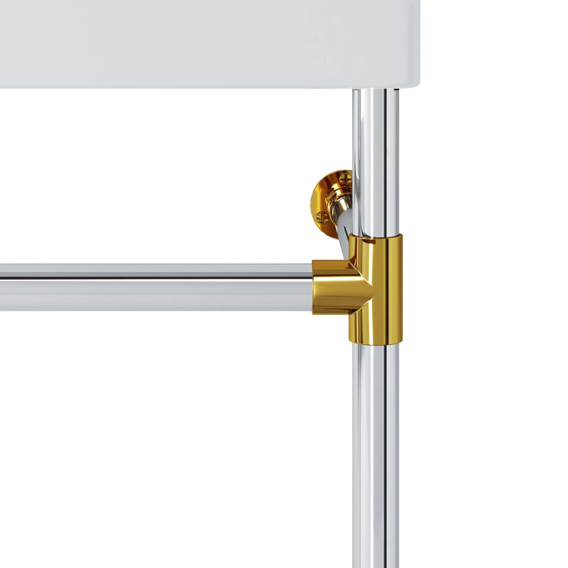 Modway Redeem Acrylic Wall-Mount Bathroom Vanity, Silver