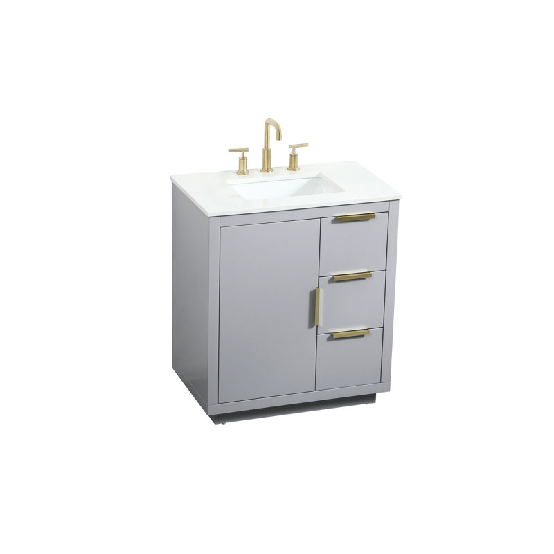 Ensemble de meuble-lavabo simple 30 po Broadlands, Gris