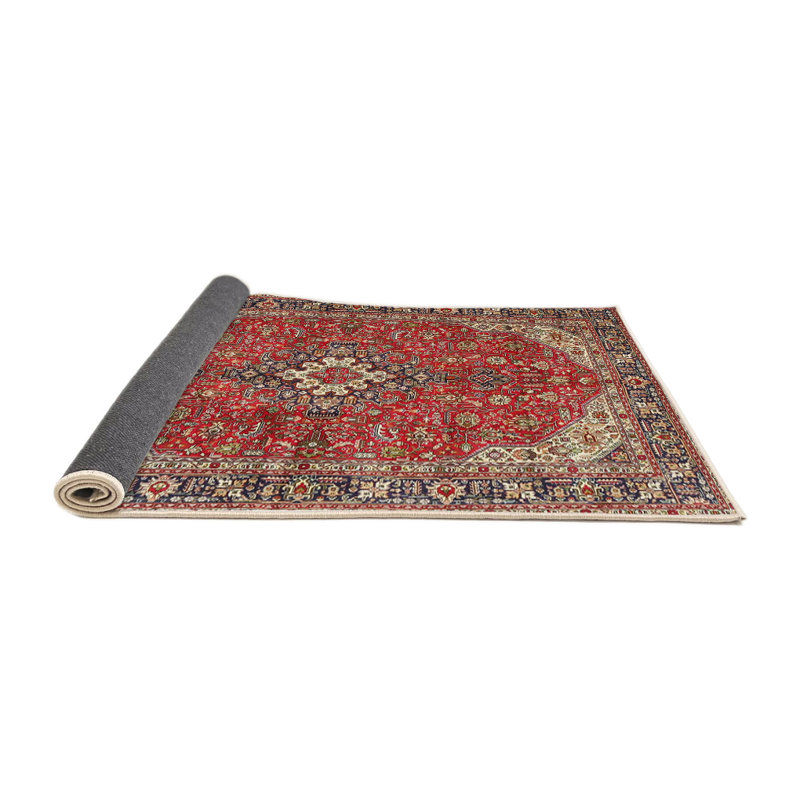 Tapis traditionnel rouge / noir Gershwin, Rond 5 pi