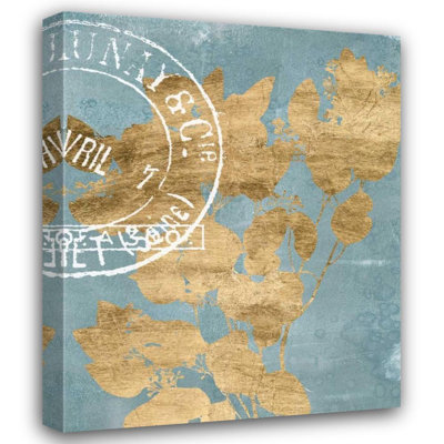Red Barrel Studio® Goldberger, Jennifer Gallery Wrapped Canvas Art Titled: Postage Leaves II