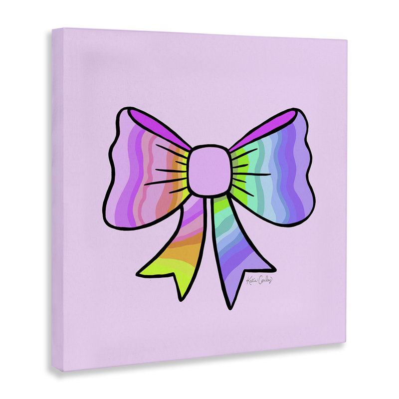 Toile pastel arc-en-ciel pastel, design par Katie Conley, H 36 po x l 36 po