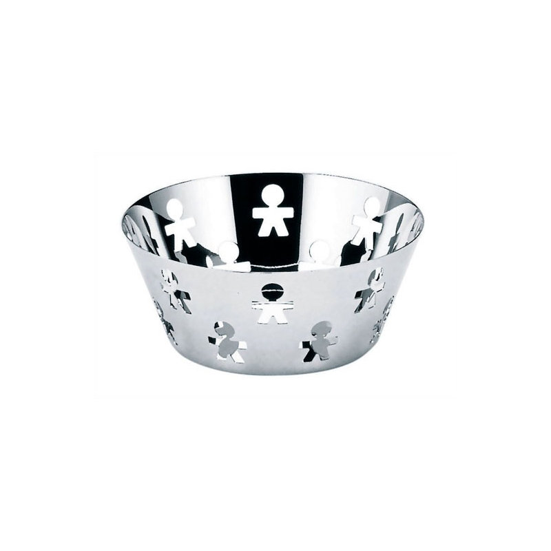 Girotondo Round Basket, Steel