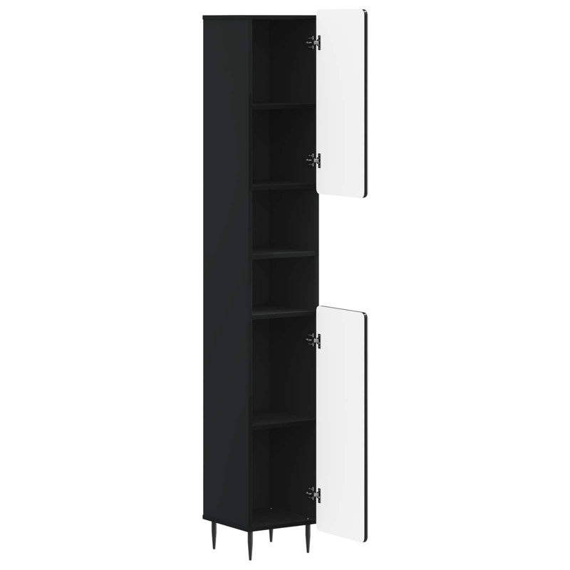 Linen Cabinet, Black