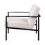 Chaise d'appoint - Métal blanc stationnaire avoine