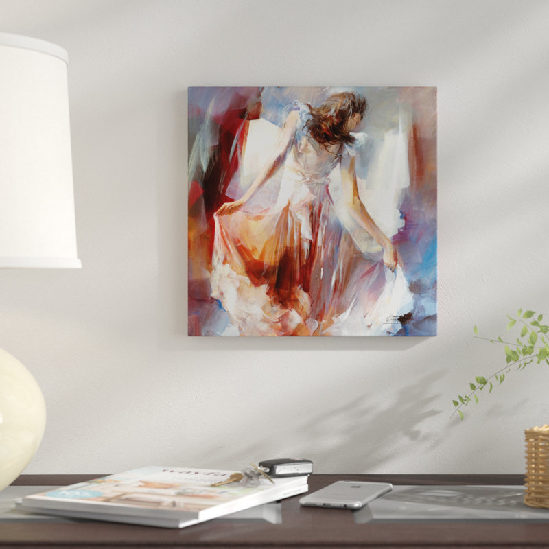 «Summer Dress II», reproduction sur toile, H 37 po x l 37 po x P 1,5 po, Papier d'art encadré noir, Pas de tapis
