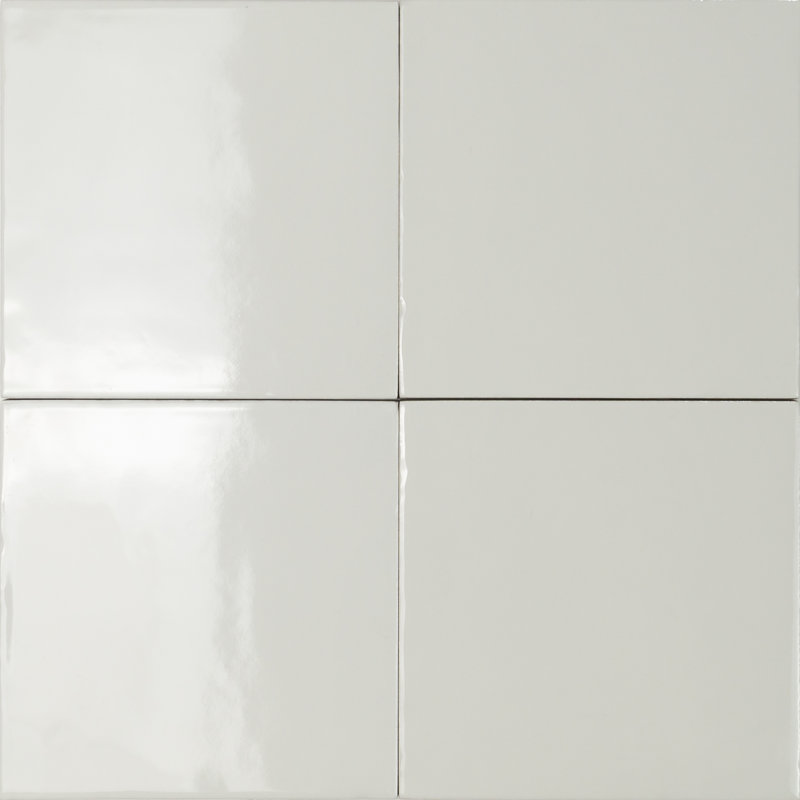 Sol 6" x 6" Porcelain Italian Zellige Subway Tile, Bianco White