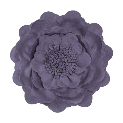 3D Peony Flower Accent Pillow Handmade Cushion Appliqued Decorative Throw Pillow Cover & Insert 14in