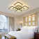 Flausch 8 - Light 60cm Modern Ceiling Light, Dimmable LED Flush Mount with Remote, Rectangle Acrylic Chandelier