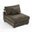 Upholstered Camel Chenille Armless Chair with Pillow Back, Single Chair Module Part For Sectional Sofa-574672836-595439993