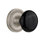 Rope Rosette with Black Porcelain Door Knob