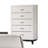 Contemporary Style 1pc Chest Modern Look Two Tone Design Wooden Legs Nickel Bar Pulls White Finish Bedroom Furniture-2076778416