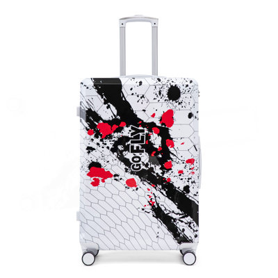 28 Inch PC Spinner Wheel Luggage, Carry on Suitcase, With Printed pattern and Combination Lock