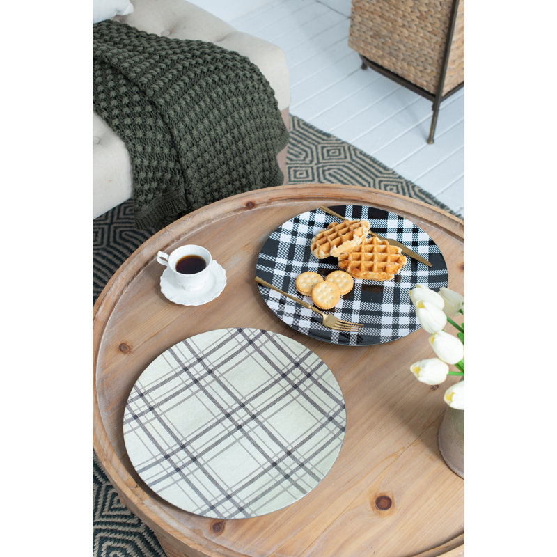 Valdivia Plastic / Acrylic Plaid Charger