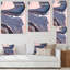 Décoration murale sur toile luxueuse en marbre bleu tourbillon de luxe II-2144470528-2144470535