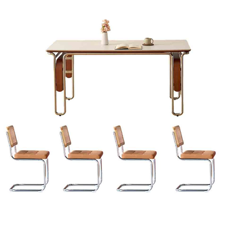Ensemble de table de salle à manger Retro Slate, H 29,53 po x L 62,99 po x l 31,5 po