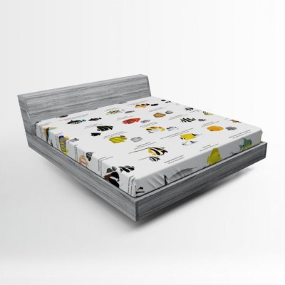 Drap-housse en microfibre à motif océan