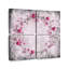 "Flower Pink Flower Wreath", ensemble de 4 reproductions sur toiles par Pink Sherbet-93058204