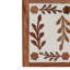 Organisateur de bureau décoratif carré avec motif floral et pétale - Rangement d'accessoires de bureau polyvalent pour les espaces de chambre à coucher, de cuisine ou de salle de bain - 4 po, brun-1510499421