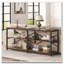 Industrial Three-Tier Console Table with Metal Frame X-Back Design-1176035614