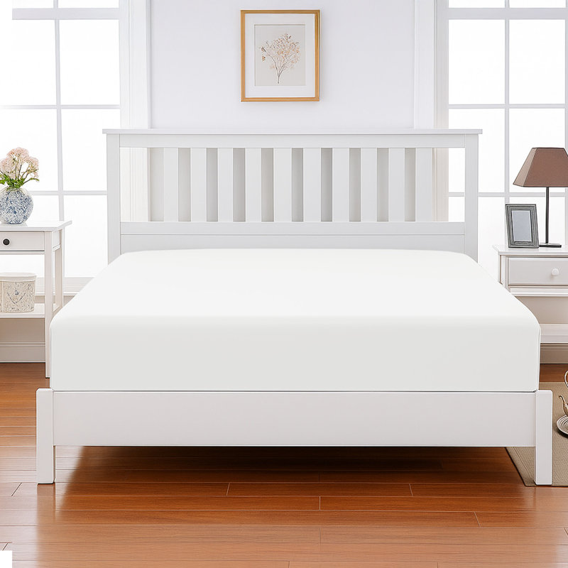 Super Soft Extra Deep Microfiber Brushed Fitted Sheet, White, Super King (6')