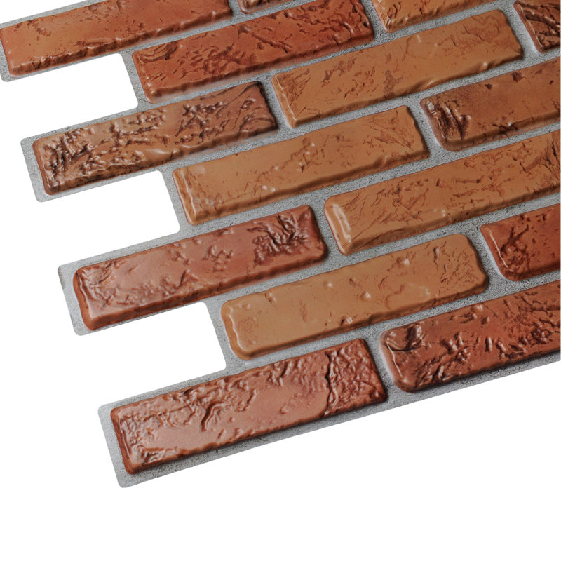 20" x 38" 3D Wall Panel (10-Pack), Dark Red Natural