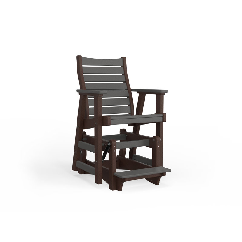 Bristol Outdoor Bar Stool, Chocolate Brown, White