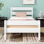 Structure de lit simple en bois, lit plateforme simple avec tête et pied de lit, cadres de lit simple pour enfants avec supports à lattes-1822137347
