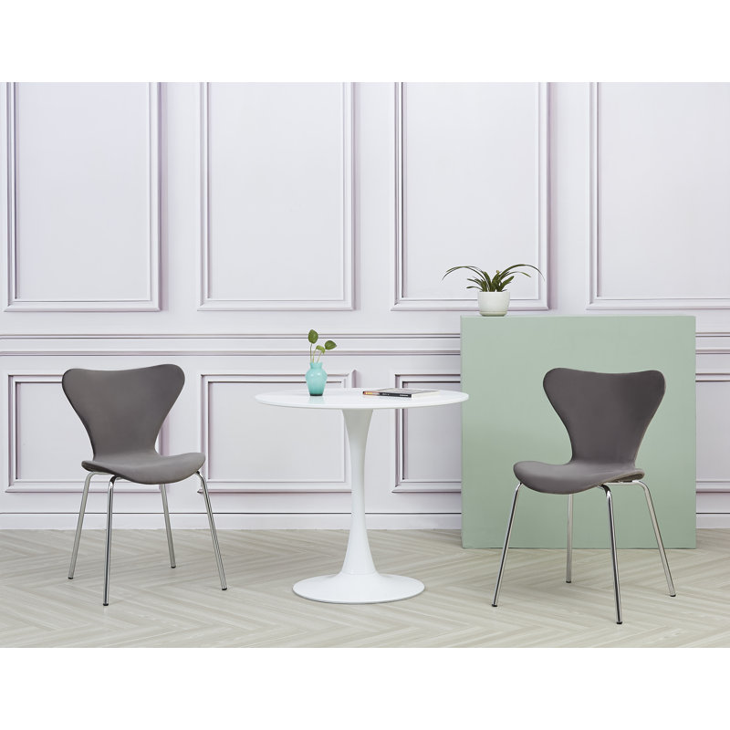 Cheetham 2 - Person Dining Set, Grey/Silver