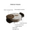 Table basse ronde en pierre micro-cristalline