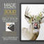 Holiday Deer II Framed Print - Solid Wood-52850995-52850994