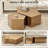  Modern Stainless Coffee Table, Set Of 2 Geometric Design Coffee Table For Living Room Bedroom Antique Gold-1276473874