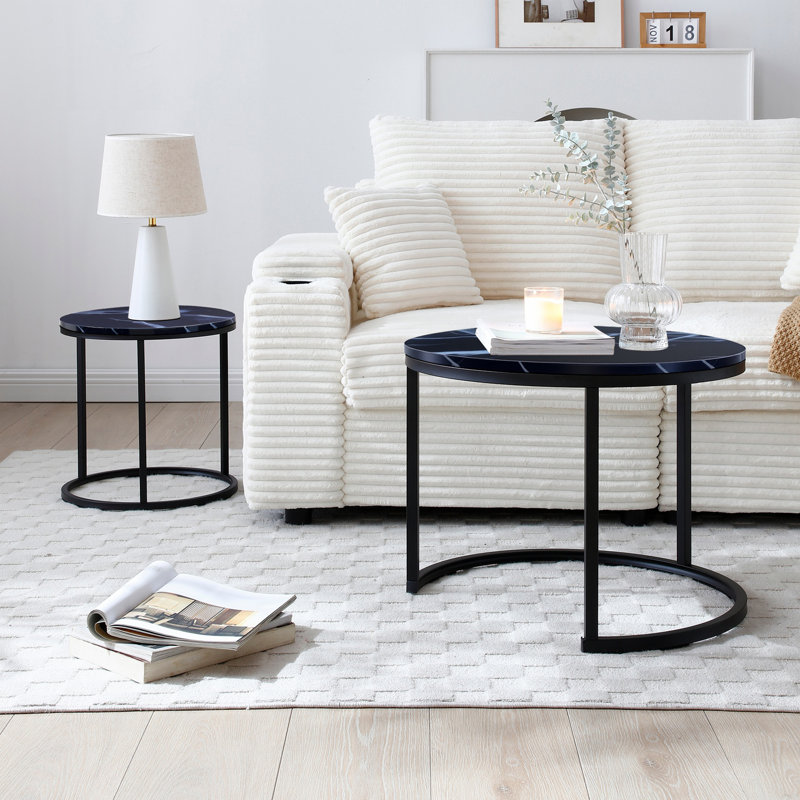 Table basse Hudy, Noir, Black