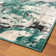 Abstract Machine Woven Polypropylene Area Rug in Green