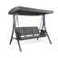Kozyard Brenda 3-Seat Outdoor Porch Swing Glider, Patio Swing with Adjustable Canopy, Heavy-Duty Steel Frame, Breathable Textilene Seat and Backrest, Side Pockets, Grey-71322431