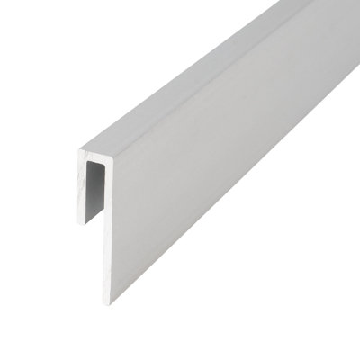 Outwater Aluminum J Channel Fits Material 1/8 Inch Thick Clear Anodized (Satin) Finish Aluminum Cap Moulding 46 Inch (Pack Of 3)