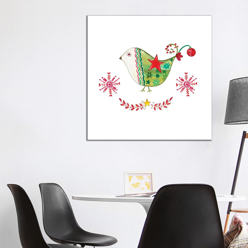 Christmas Dove I by Ani Del Sol - Wrapped Canvas Print, 93.98 cm H x 93.98 cm W x 1.91 cm D