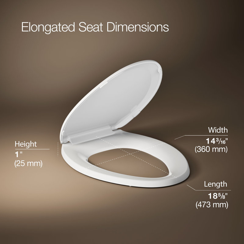 Lustra with Quick-Release Hinges Toilet Seat, Elongated, White