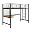 Lit mezzanine simple en métal avec bureau et grille en métal-966541711