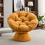 Fauteuil d'appoint pivotant surdimensionné, fauteuil demi-tonneau pivotant à 360 °, fauteuil Papasan pour la chambre à coucher du salon-1019174085