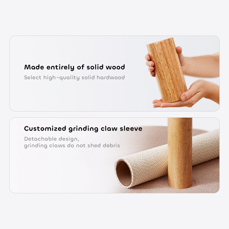 Deluxe Pure Solid Wood Multi-Nest with Toy Cat Climbing Frame