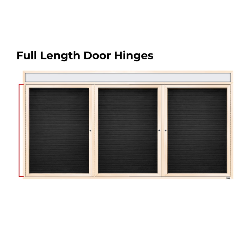 Carte à fixation murale délimitée directory cabinet, Ivoire thermolaqué, Trois, H 48 po x l 96 po