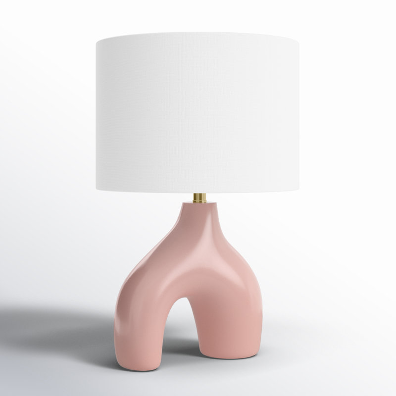 Arlis Ceramic Table Lamp, Pink